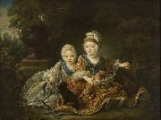 Francois-Hubert Drouais The Duke of Berry and the Count of Provence at the Time of Their Childhood oil on canvas